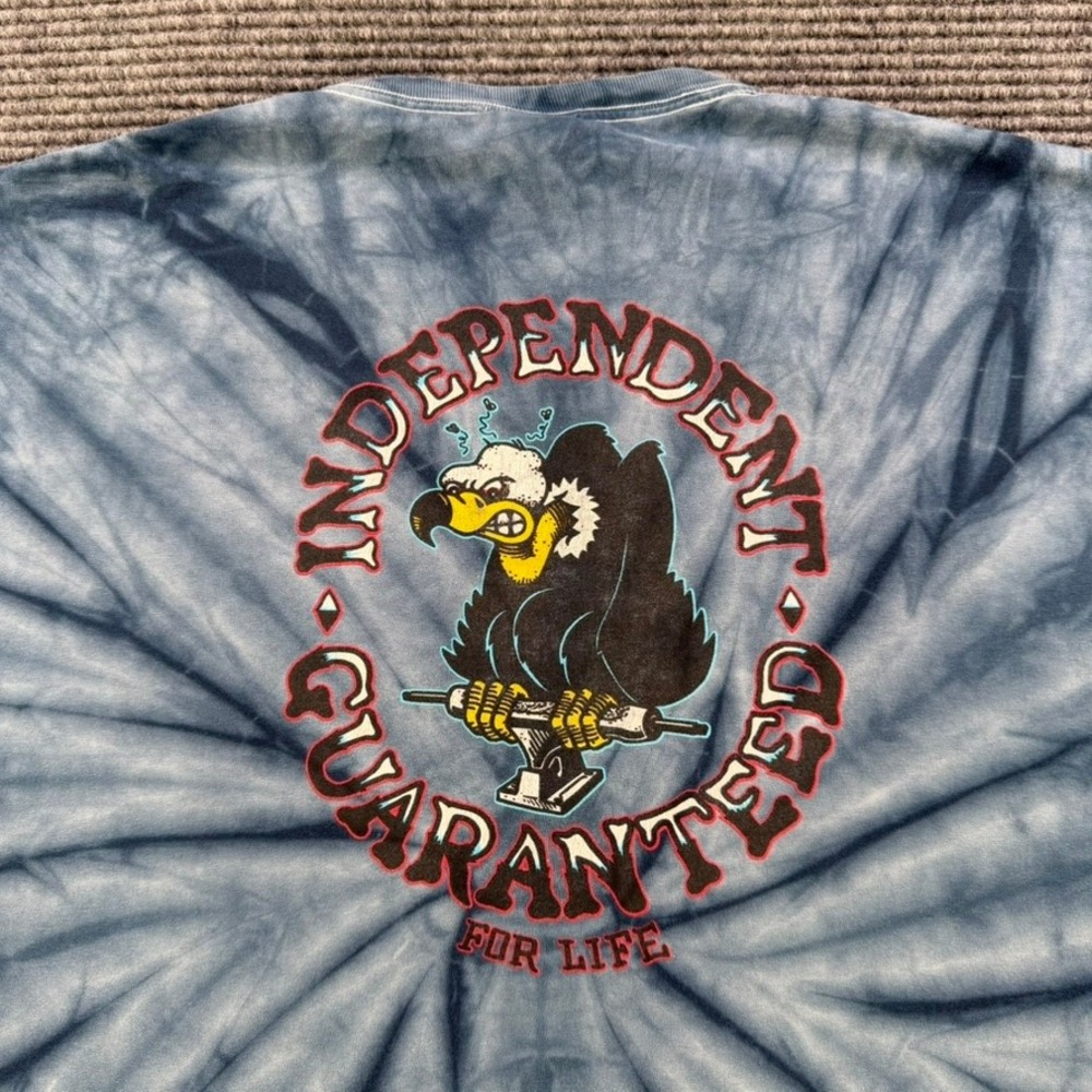 Independent Truck Co Tie Dye Skateboard T-Shirt Blue Vulture Graphic Men 2XL Tee - Picture 6 of 13